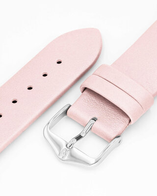 Кожена каишка Hirsch Cashmere M 03902123-2, розова, телешка кожа, дължина M, Quick Release