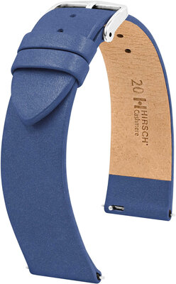 Кожена каишка Hirsch Cashmere M 03902180-2, синя, телешка кожа, дължина M, Quick Release