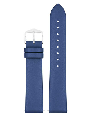 Кожена каишка Hirsch Cashmere M 03902180-2, синя, телешка кожа, дължина M, Quick Release