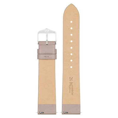 Кожена каишка Hirsch Cashmere M 03902195-2, бежова, телешка кожа, дължина M, Quick Release