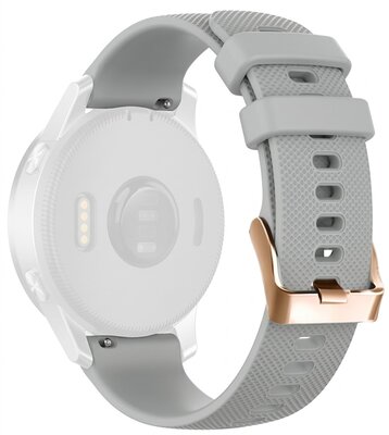 Силиконова каишка Ricardo 18mm (pro Garmin Venu 2S/3S, Vívoactive 4S, Forerunner 265S, Venu 4 (41mm) aj.), сив V2, Quick Release