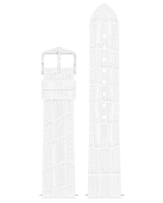 кожена каишка Hirsch Louisianalook L 03427000-2, бял, телешка кожа, дължина L, Quick Release
