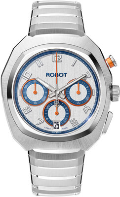 Robot Robotic One Silver 2501ST01 Automatic Chronograph (+ резервна каишка)