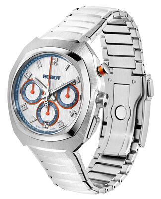 Robot Robotic One Silver 2501ST01 Automatic Chronograph (+ резервна каишка)