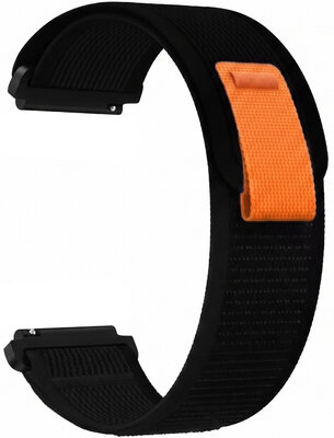 Найлонова каишка Ricardo Carezza 22mm, Black, Quick Release