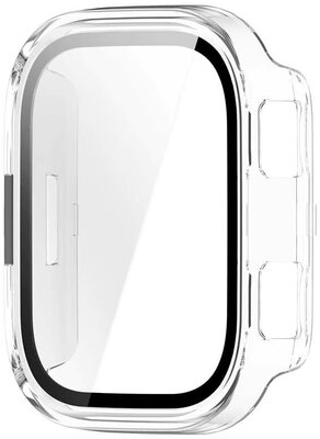 Защитно покритие (pro Amazfit Bip Max), пластмасов, прозрачен + стъкло
