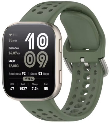 Силиконова каишка Amazfit 22mm, зелена, Quick Release