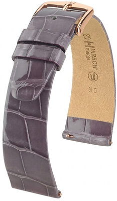 Кожена каишка Hirsch Prestige 02307112-7, лилаво, кожа от алигатор, Quick Release