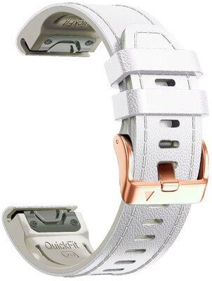 кожена каишка Ricardo Sansicario 20mm, White, QuickFit