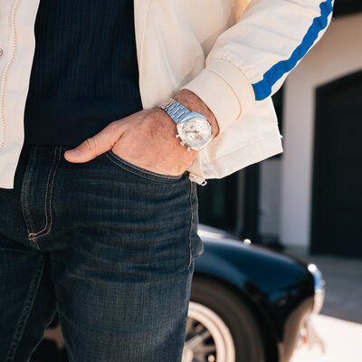 Bulova Archive Series "Shelby" Racer Chronograph Quartz 96K118 Limited Edition 9999pcs (+ резервна каишка)