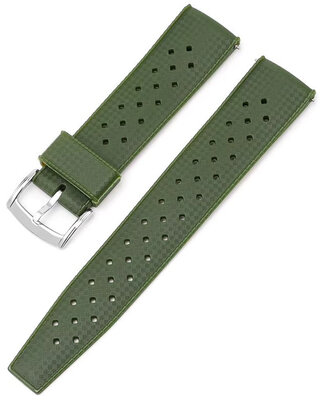 Каучукова каишка Ricardo Salerno premium 20mm, Green, Quick Release