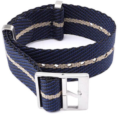 Текстилна каишка Ricardo Mantova premium, Blue/Beige, NATO