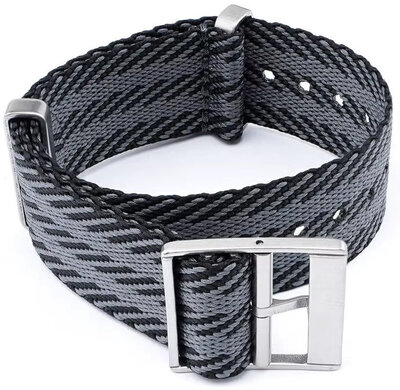 Текстилна каишка Ricardo Mantova premium, Gray/Black, NATO