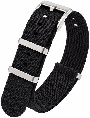Текстилна каишка Ricardo Olbia premium, Black, NATO