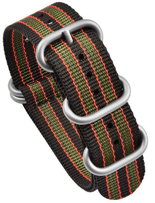 Текстилна каишка Ricardo Ravenna premium, Green/Black, NATO