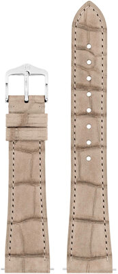 Кожена каишка Hirsch London Nubuk L 04277090-2, бежова, алигаторска кожа, дължина L, Quick Release