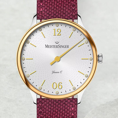 MeisterSinger Yaara Q White with Gold and Diamonds Quartz YAQ901GD