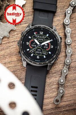 силиконова каишка Ricardo 26mm (за Garmin Fenix 8/7X/6X (51mm), Tactix и др.), черна, QuickFit